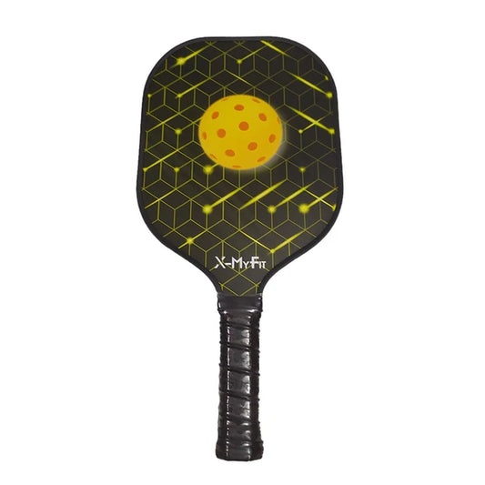 Carbon Fiber Pickleball Textured Frosting PP Honeycomb Core TPU Edge Banding Silicone Sleeve PU Handle Leather Tennis Racket